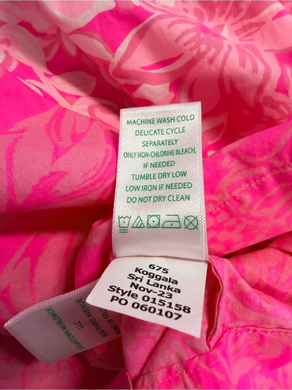Lilly Pulitzer Pink Floral Off Shoulder Top Small Tie Sleeve Blouse Resort - Picture 8 of 8